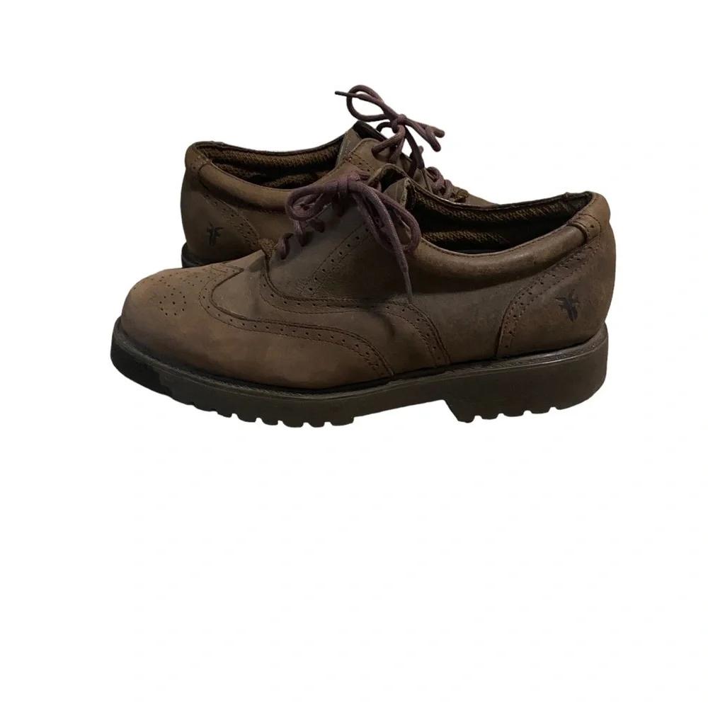 Frye Brown Leather Medford Wing Tip Oxford Shoes Mens Size 8